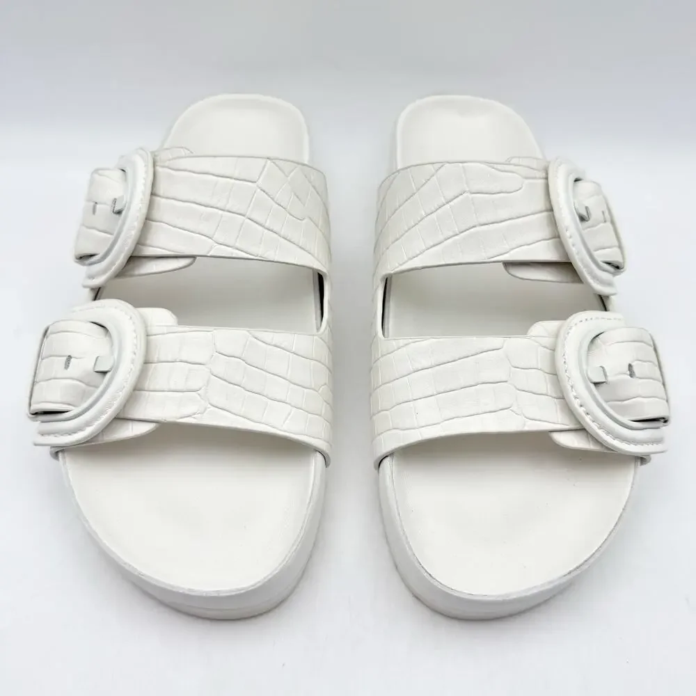 Vince Womens Glyn Sandals US 5 M EU 35 White Leather EUC